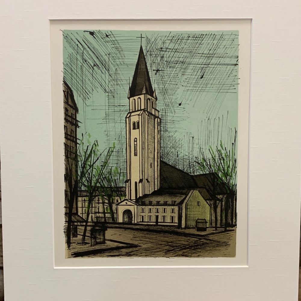 BERNARD BUFFET 12.25x 9.5" matted 11"x14"/COA/NEW